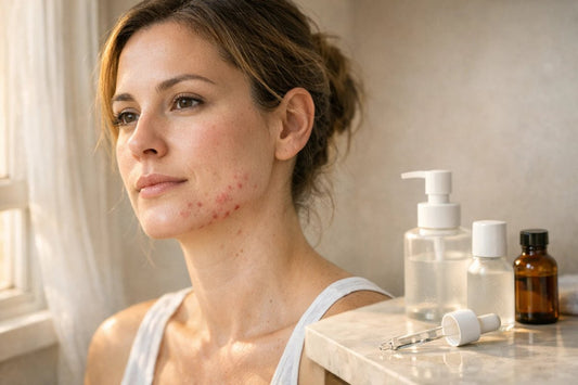 Acné adulte : causes fréquentes et routine efficace sans agresser